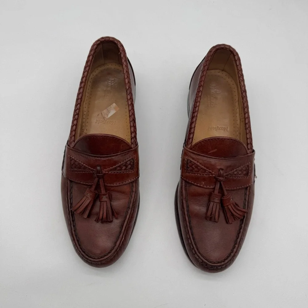 Allen Edmonds Maxfield Tassel Loafers Woven Leather Dress Shoes Slip On Size  9D